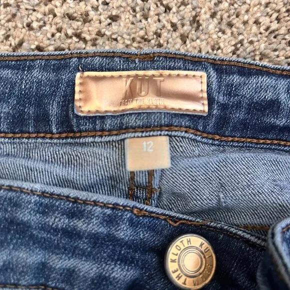 KUT From The Kloth Catherine Boyfriend Women's Jeans Indigo Sz 12 - Picture 2 of 6